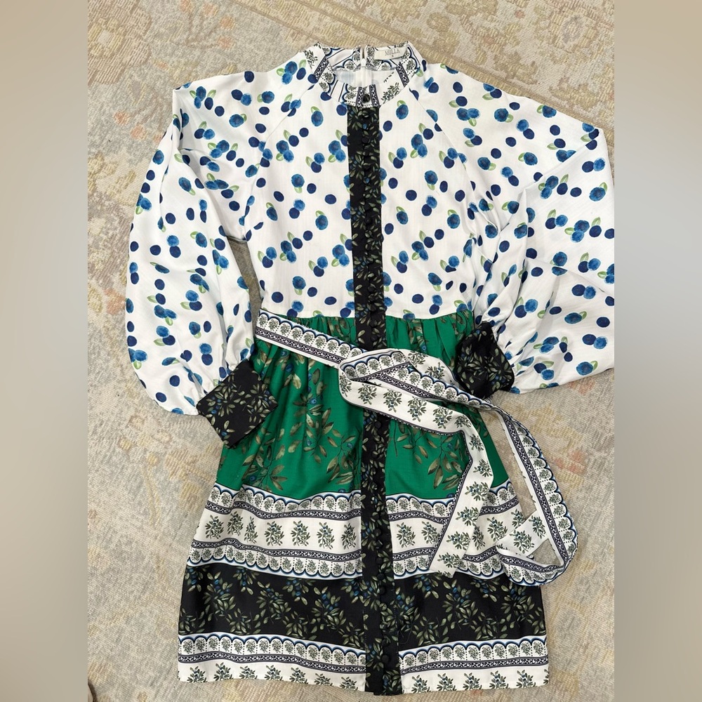 Faux button dress